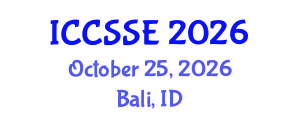 International Conference on Computer Science and Software Engineering (ICCSSE) October 25, 2026 - Bali, Indonesia