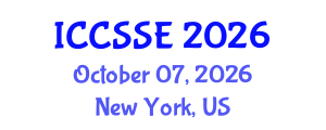 International Conference on Computer Science and Software Engineering (ICCSSE) October 07, 2026 - New York, United States