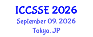 International Conference on Computer Science and Software Engineering (ICCSSE) September 09, 2026 - Tokyo, Japan