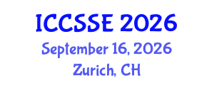 International Conference on Computer Science and Software Engineering (ICCSSE) September 16, 2026 - Zurich, Switzerland