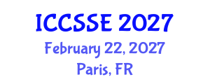 International Conference on Computer Science and Software Engineering (ICCSSE) February 22, 2027 - Paris, France International Conference on Computer Science and Software Engineering (ICCSSE) February 22, 2027 - Paris, France