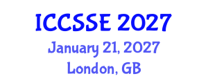 International Conference on Computer Science and Software Engineering (ICCSSE) January 21, 2027 - London, United Kingdom International Conference on Computer Science and Software Engineering (ICCSSE) January 21, 2027 - London, United Kingdom