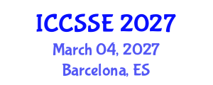 International Conference on Computer Science and Software Engineering (ICCSSE) March 04, 2027 - Barcelona, Spain International Conference on Computer Science and Software Engineering (ICCSSE) March 04, 2027 - Barcelona, Spain