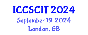 International Conference on Computer Science, Cybersecurity and Information Technology (ICCSCIT) September 19, 2024 - London, United Kingdom