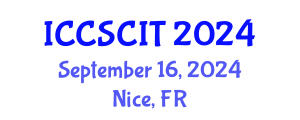 International Conference on Computer Science, Cybersecurity and Information Technology (ICCSCIT) September 16, 2024 - Nice, France