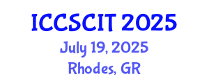 International Conference on Computer Science, Cybersecurity and Information Technology (ICCSCIT) July 19, 2025 - Rhodes, Greece