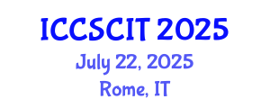 International Conference on Computer Science, Cybersecurity and Information Technology (ICCSCIT) July 22, 2025 - Rome, Italy