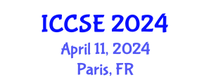 International Conference on Computer Science Education (ICCSE) April 11, 2024 - Paris, France