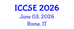 International Conference on Computer Science Education (ICCSE) June 03, 2026 - Rome, Italy