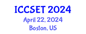 International Conference on Computer Science, Engineering and Technology (ICCSET) April 22, 2024 - Boston, United States