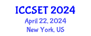 International Conference on Computer Science, Engineering and Technology (ICCSET) April 22, 2024 - New York, United States