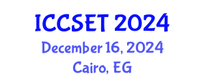 International Conference on Computer Science, Engineering and Technology (ICCSET) December 16, 2024 - Cairo, Egypt