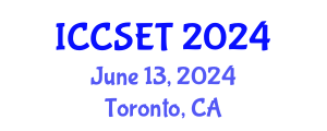 International Conference on Computer Science, Engineering and Technology (ICCSET) June 13, 2024 - Toronto, Canada
