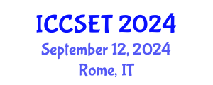 International Conference on Computer Science, Engineering and Technology (ICCSET) September 12, 2024 - Rome, Italy
