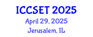 International Conference on Computer Science, Engineering and Technology (ICCSET) April 29, 2025 - Jerusalem, Israel