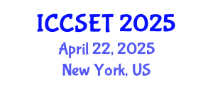 International Conference on Computer Science, Engineering and Technology (ICCSET) April 22, 2025 - New York, United States