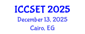 International Conference on Computer Science, Engineering and Technology (ICCSET) December 13, 2025 - Cairo, Egypt