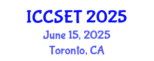 International Conference on Computer Science, Engineering and Technology (ICCSET) June 15, 2025 - Toronto, Canada