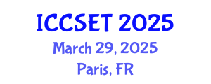 International Conference on Computer Science, Engineering and Technology (ICCSET) March 29, 2025 - Paris, France