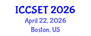 International Conference on Computer Science, Engineering and Technology (ICCSET) April 22, 2026 - Boston, United States