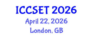 International Conference on Computer Science, Engineering and Technology (ICCSET) April 22, 2026 - London, United Kingdom