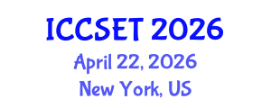 International Conference on Computer Science, Engineering and Technology (ICCSET) April 22, 2026 - New York, United States