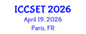 International Conference on Computer Science, Engineering and Technology (ICCSET) April 19, 2026 - Paris, France