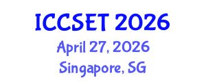 International Conference on Computer Science, Engineering and Technology (ICCSET) April 27, 2026 - Singapore, Singapore