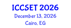 International Conference on Computer Science, Engineering and Technology (ICCSET) December 13, 2026 - Cairo, Egypt