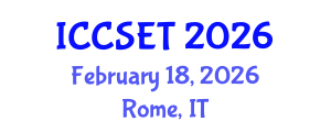 International Conference on Computer Science, Engineering and Technology (ICCSET) February 18, 2026 - Rome, Italy