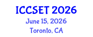 International Conference on Computer Science, Engineering and Technology (ICCSET) June 15, 2026 - Toronto, Canada