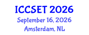 International Conference on Computer Science, Engineering and Technology (ICCSET) September 16, 2026 - Amsterdam, Netherlands