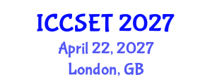 International Conference on Computer Science, Engineering and Technology (ICCSET) April 22, 2027 - London, United Kingdom International Conference on Computer Science, Engineering and Technology (ICCSET) April 22, 2027 - London, United Kingdom