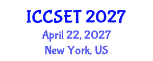 International Conference on Computer Science, Engineering and Technology (ICCSET) April 22, 2027 - New York, United States International Conference on Computer Science, Engineering and Technology (ICCSET) April 22, 2027 - New York, United States