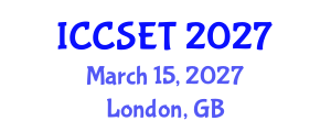International Conference on Computer Science, Engineering and Technology (ICCSET) March 15, 2027 - London, United Kingdom International Conference on Computer Science, Engineering and Technology (ICCSET) March 15, 2027 - London, United Kingdom