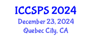 International Conference on Computer Science, Programming and Security (ICCSPS) December 23, 2024 - Quebec City, Canada