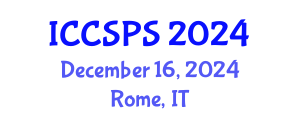 International Conference on Computer Science, Programming and Security (ICCSPS) December 16, 2024 - Rome, Italy