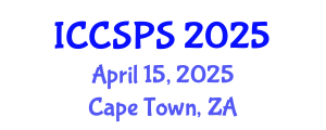 International Conference on Computer Science, Programming and Security (ICCSPS) April 15, 2025 - Cape Town, South Africa