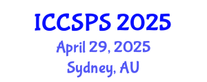International Conference on Computer Science, Programming and Security (ICCSPS) April 29, 2025 - Sydney, Australia