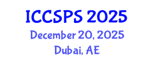 International Conference on Computer Science, Programming and Security (ICCSPS) December 20, 2025 - Dubai, United Arab Emirates