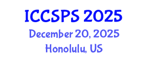 International Conference on Computer Science, Programming and Security (ICCSPS) December 20, 2025 - Honolulu, United States