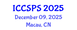 International Conference on Computer Science, Programming and Security (ICCSPS) December 09, 2025 - Macau, China