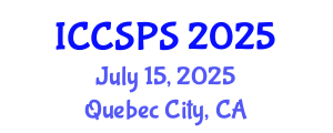 International Conference on Computer Science, Programming and Security (ICCSPS) July 15, 2025 - Quebec City, Canada