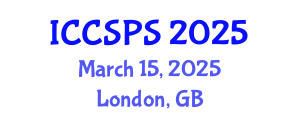 International Conference on Computer Science, Programming and Security (ICCSPS) March 15, 2025 - London, United Kingdom