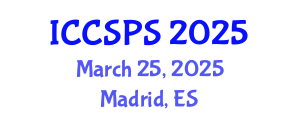 International Conference on Computer Science, Programming and Security (ICCSPS) March 25, 2025 - Madrid, Spain