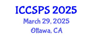 International Conference on Computer Science, Programming and Security (ICCSPS) March 29, 2025 - Ottawa, Canada