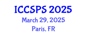 International Conference on Computer Science, Programming and Security (ICCSPS) March 29, 2025 - Paris, France