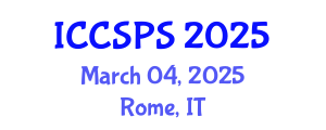 International Conference on Computer Science, Programming and Security (ICCSPS) March 04, 2025 - Rome, Italy