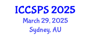 International Conference on Computer Science, Programming and Security (ICCSPS) March 29, 2025 - Sydney, Australia