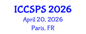 International Conference on Computer Science, Programming and Security (ICCSPS) April 20, 2026 - Paris, France International Conference on Computer Science, Programming and Security (ICCSPS) April 20, 2026 - Paris, France